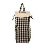 Sac à pain en coton damier noir - Campagne