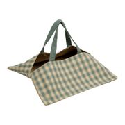 Sac à tarte à carreaux en coton sauge 40x40cm - Campagne