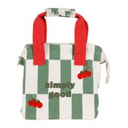 Sac isotherme en coton vert et rouge - Kitchfun