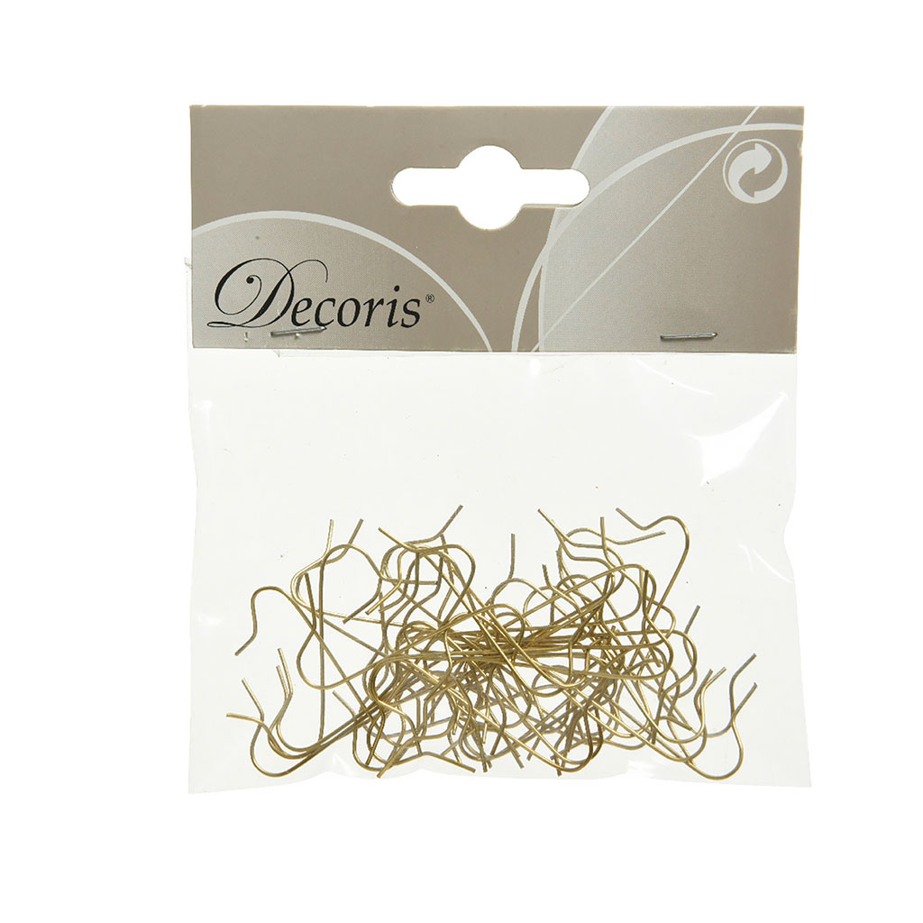 Sachet de 50 attaches pour boule de noël or 3.5cm