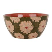 Saladier en grès rose et kaki d24cm - Bohohotel