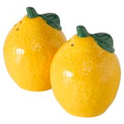 Salière et poivrière citron en céramique jaune - Zitronella