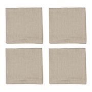Serviettes de table x4 en coton beige 45x45cm - Carely