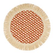 Set de table rond terracotta et naturel d38cm - Franja