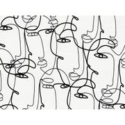 Set de table vinyle visages 30x40cm blanc