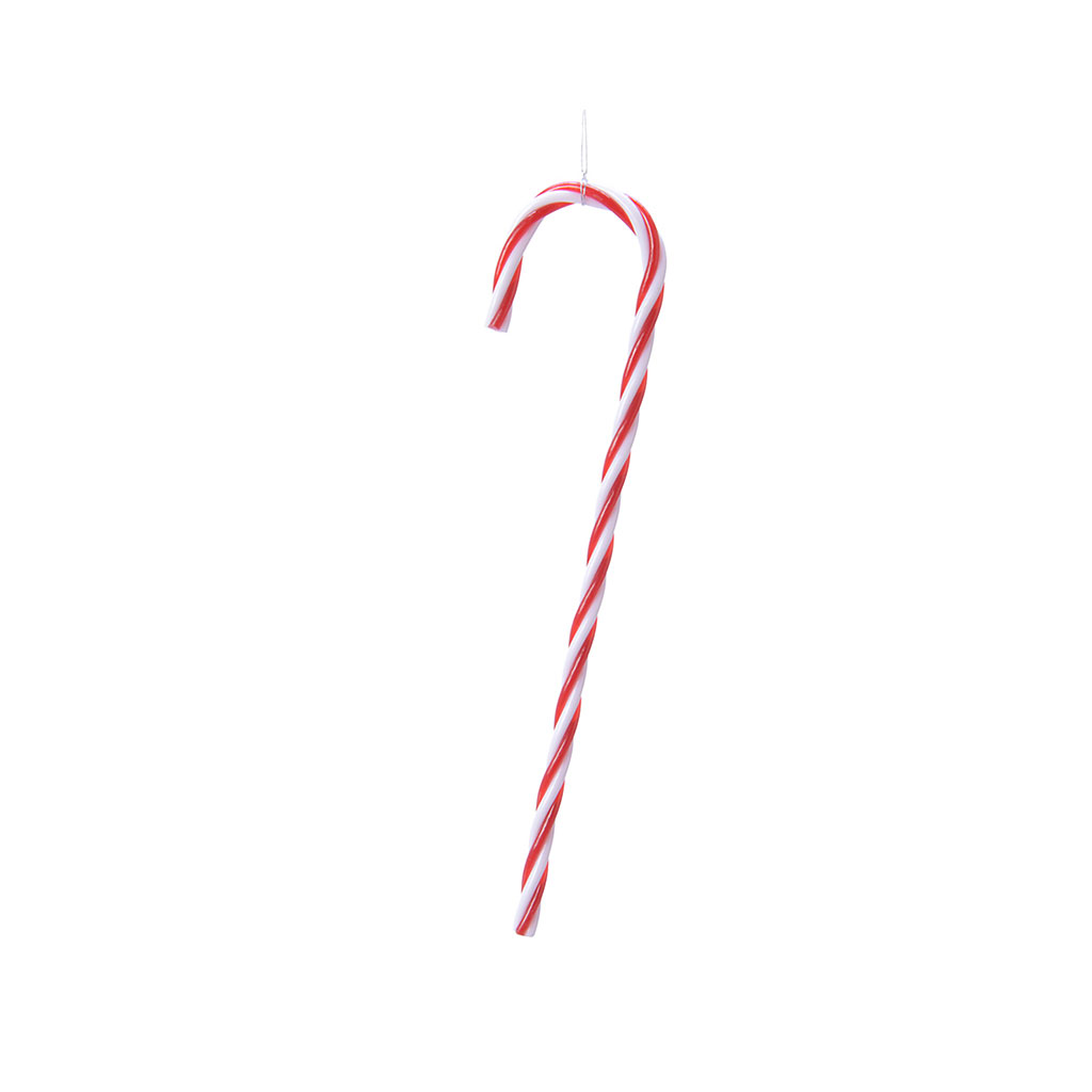Suspension sapin sucre d'orge blanc et rouge h13cm