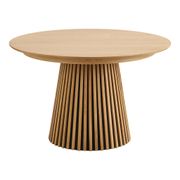 Table à manger extensible en bois naturel 120-200x120cm - Olivia