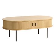 Table basse en placage chêne naturel 120x60 cm - nola