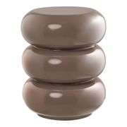 Table d'appoint en verre brun d34cm - Rosa