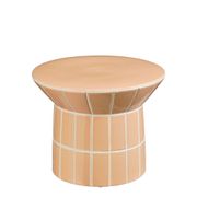 Table d'appoint ronde en céramique crème d38cm - Menton