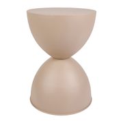 Table d'appoint ronde en fer beige mat d30cm - Arty