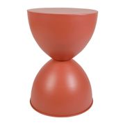 Table d'appoint ronde en fer terracotta mat d30cm - Arty