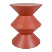 Table d'appoint ronde en fer terracotta mat d36cm - Arty