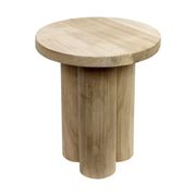Table d'appoint ronde en paulownia naturel d36cm