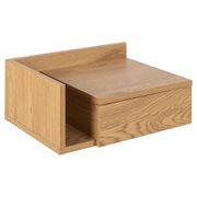 Table de chevet murale en bois naturel 1 tiroir 40x32cm - Ashlan