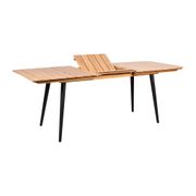 Table de jardin avec rallonge en acacia écru 210-160x80cm - Santo