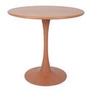 Table de jardin rond en fer terracotta d80cm - Lumi
