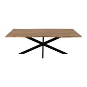 Table de repas en acacia et pieds en fer noir 220x100cm - Brooklyn