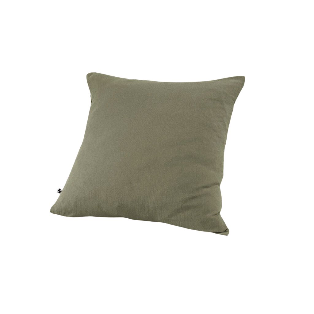 Taie d'oreiller romarin en gaze de coton 60x60cm - Gaia