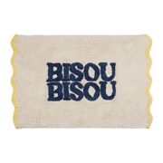 Tapis en coton bleu et jaune 90x60cm - Nomadea