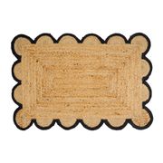 Tapis en jute naturel et noir 90x60cm - Romancero