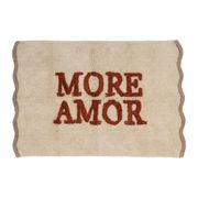Tapis More amor en coton terracotta 90x60cm - Nomadea