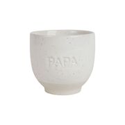 Tasse à café papa en grès écru moucheté 15cl - Famille