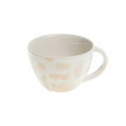 Tasse à thé en grès nude et blanc 40cl - Ohana