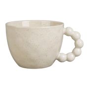Tasse en grès blanc moucheté 50cl - Organic
