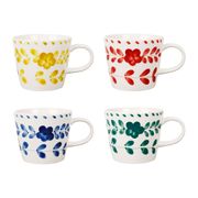 Tasses à thé x4 en grès multicolore 29cl - Bellagio
