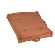 Tatami d'extérieur en coton terracotta 66x66cm - Colors