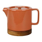 Théière en grès terracotta craquelé avec filtre 70cl - Nordika