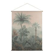Toile en coton palmier vert 120x150cm