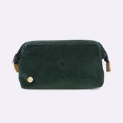 Trousse de toilette en coton vert foncé