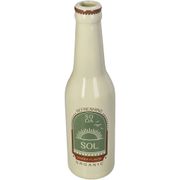 Vase bouteille de soda en grès ivoire h24cm