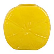 Vase citron en verre jaune h15cm - Vitoria
