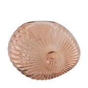 Vase coquillage en verre rose h20cm
