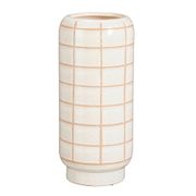 Vase en céramique blanc cassé h32cm - Jake