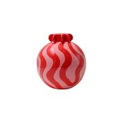 Vase en céramique rose et rouge h15cm - Carmela