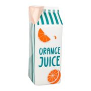 Vase jus d'orange en dolomite rose et turquoise h25cm - Brique