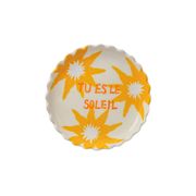 Vide poche soleil en céramique jaune d14cm